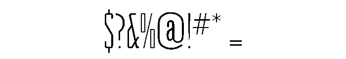 RaleighGothic CondensedLight Font OTHER CHARS