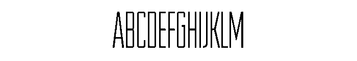 RaleighGothic CondensedLight Font UPPERCASE