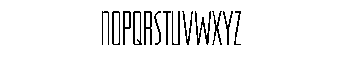 RaleighGothic CondensedLight Font LOWERCASE