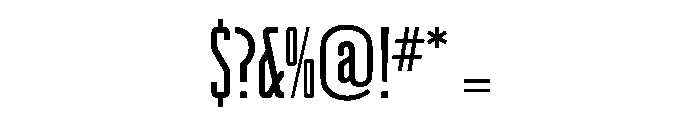 RaleighGothic CondensedMedium Font OTHER CHARS