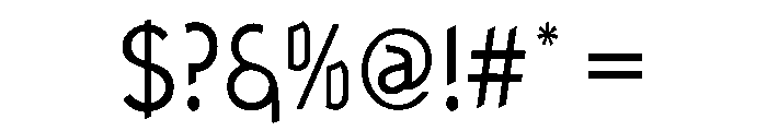 Ranger CondensedRegular Font OTHER CHARS