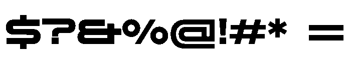 RapidST BoldExtended Font OTHER CHARS