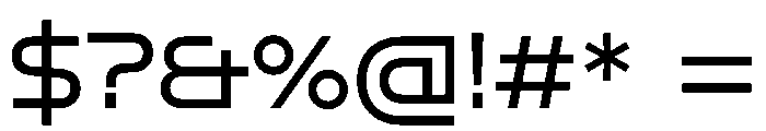 RapidST RegularWide Font OTHER CHARS