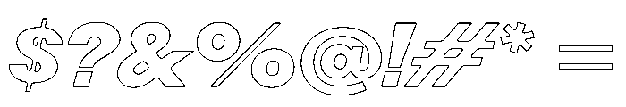 Rauschen B Black Italic Regular Webfont Font OTHER CHARS