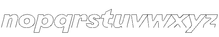 Rauschen B Black Italic Regular Webfont Font LOWERCASE