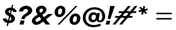 Rauschen B Semibold Italic Regular Webfont Font OTHER CHARS