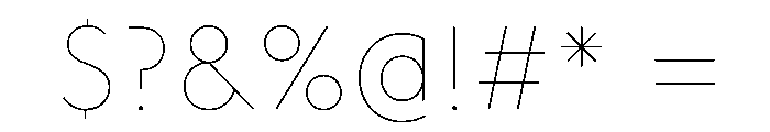 Rawest Thin Font OTHER CHARS