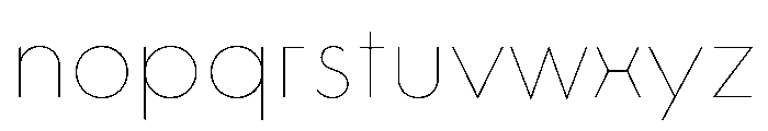 Rawest Thin Font LOWERCASE