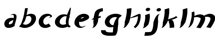 Raggle-BoldItalic Font LOWERCASE