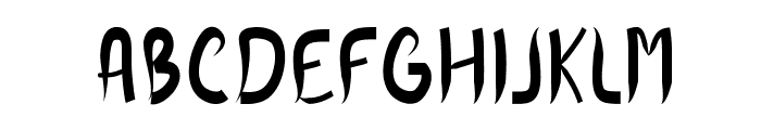 Raggle-CondensedRegular Font UPPERCASE