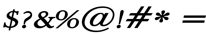 Rapid Wide BoldItalic Font OTHER CHARS