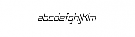 Raster Regular Oblique Font LOWERCASE