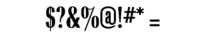 Radiant Condensed Bold Font OTHER CHARS