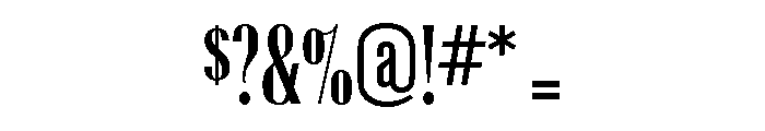 Radiant Extra Condensed Bold Alt Font OTHER CHARS