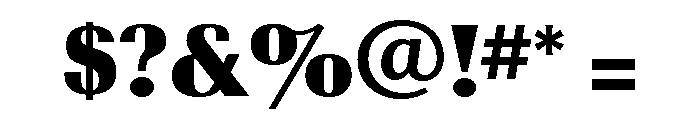 Radiant Heavy Alt Font OTHER CHARS