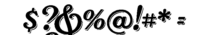 Rafaella Bold Shadow Font OTHER CHARS