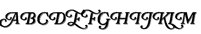 Rafaella Bold Shadow Font UPPERCASE