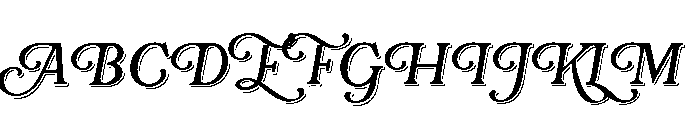 Rafaella Regular Shadow Font UPPERCASE