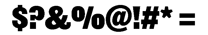 Railroad Gothic Bold Font OTHER CHARS