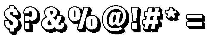 Railroad Gothic Shadow Regular Font OTHER CHARS