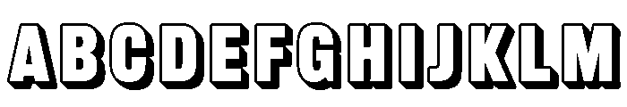Railroad Gothic Shadow Regular Font UPPERCASE