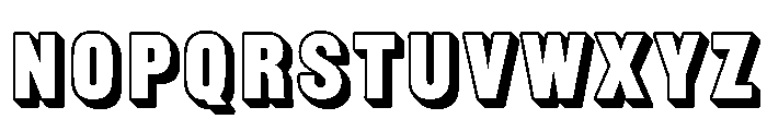 Railroad Gothic Shadow Regular Font LOWERCASE