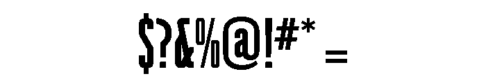 Raleigh Gothic Condensed Extra Bold Font OTHER CHARS