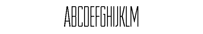 Raleigh Gothic Condensed Light Font UPPERCASE