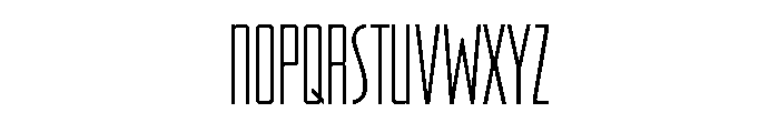 Raleigh Gothic Condensed Light Font LOWERCASE