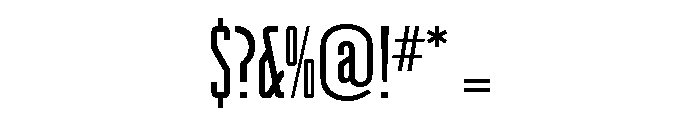 Raleigh Gothic Condensed Medium Font OTHER CHARS