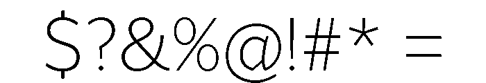 Range Sans Extra Light Font OTHER CHARS