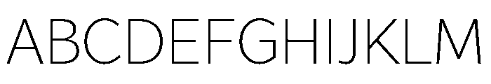 Range Sans Extra Light Font UPPERCASE