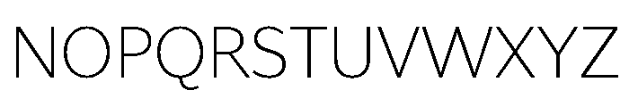 Range Sans Extra Light Font UPPERCASE