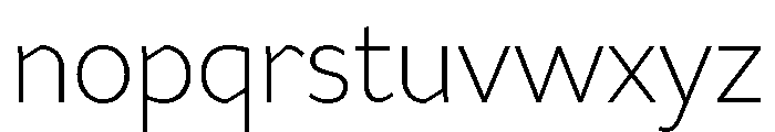 Range Sans Extra Light Font LOWERCASE