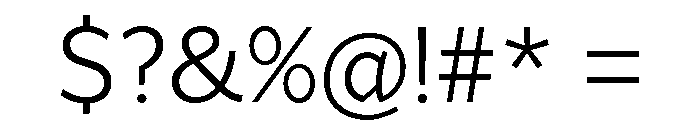 Range Sans Light Font OTHER CHARS