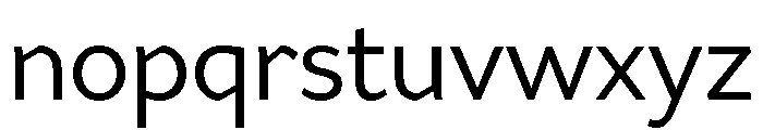 Range Sans Regular Font LOWERCASE