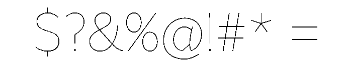 Range Sans Ultra Light Font OTHER CHARS