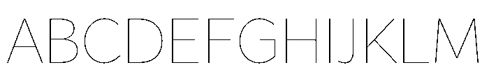Range Sans Ultra Light Font UPPERCASE