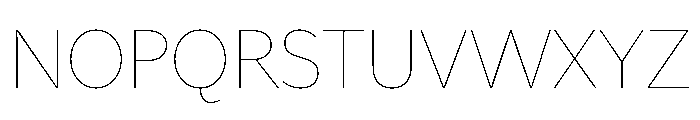 Range Sans Ultra Light Font UPPERCASE