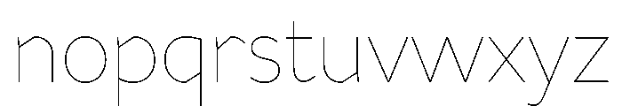 Range Sans Ultra Light Font LOWERCASE