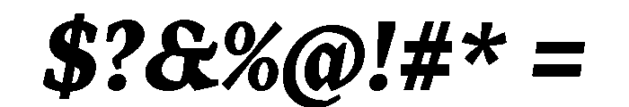 Range Serif Black Italic Font OTHER CHARS