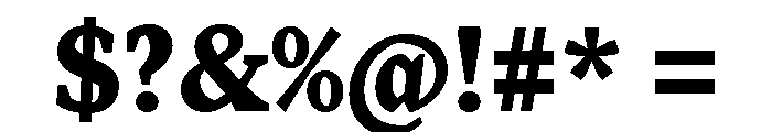 Range Serif Black Font OTHER CHARS