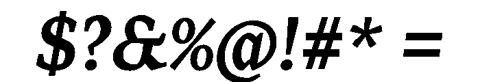 Range Serif Bold Italic Font OTHER CHARS