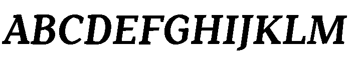 Range Serif Bold Italic Font UPPERCASE