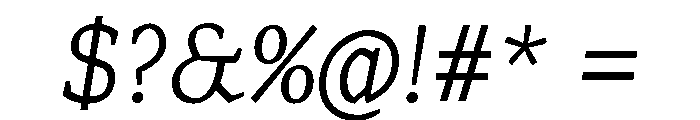 Range Serif Light Italic Font OTHER CHARS