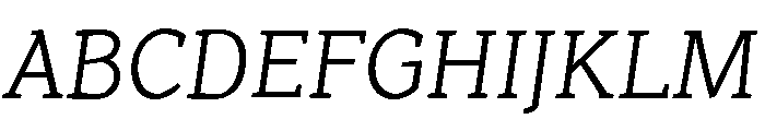 Range Serif Light Italic Font UPPERCASE