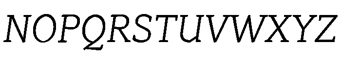 Range Serif Light Italic Font UPPERCASE