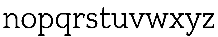 Range Serif Light Font LOWERCASE