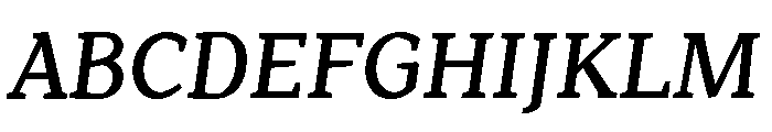 Range Serif Medium Italic Font UPPERCASE
