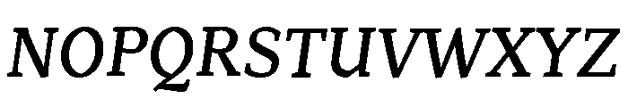 Range Serif Medium Italic Font UPPERCASE